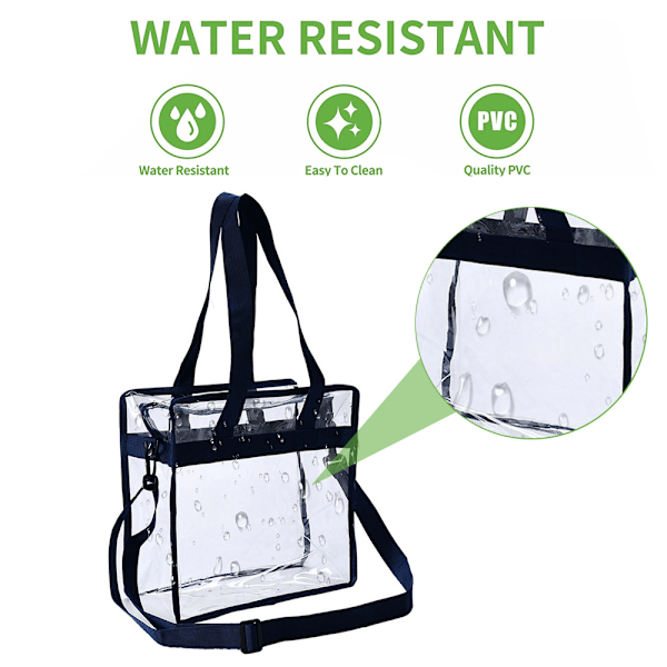 PVC transparent tote bag handväska simväska budväska