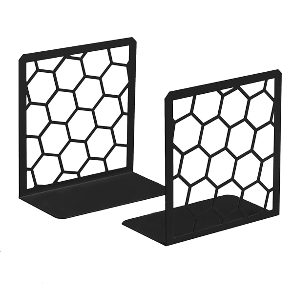 Premium bokstöd Geometriska honeycomb metall bokändar (vita, 1