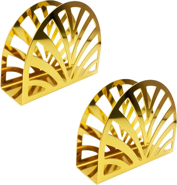 13*4*9cm, (bølgeformet V-formet blomst-sølv) 1 pakke servietholder