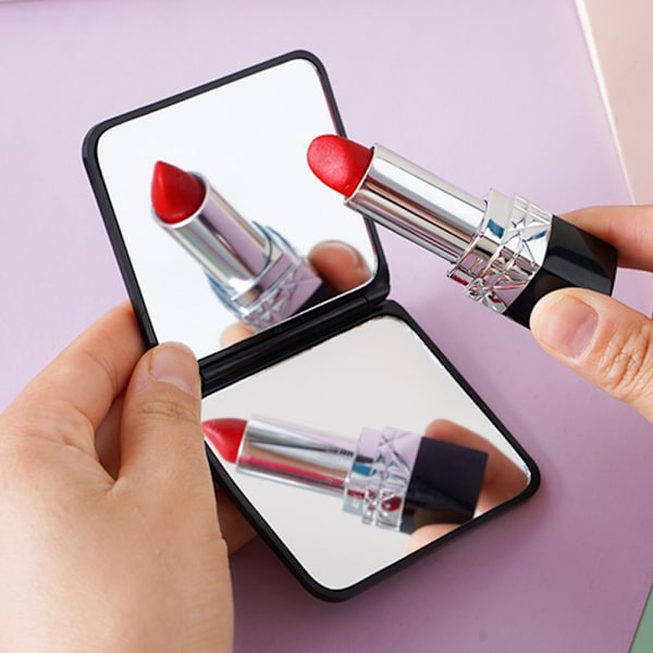 Ljus resemakeup spegel, 1x/10x förstoring, kompakt,