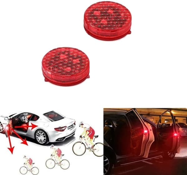 4-pack Universal Anti-kollisions Bil Dörrlarm LED Säkerhetsljus