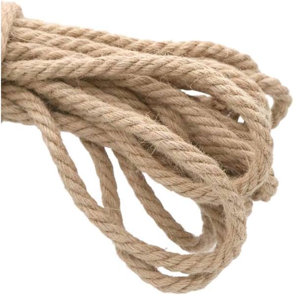 Handarbete Jute Cord Twine Hamparep 10mm Tjock för Dekoration,