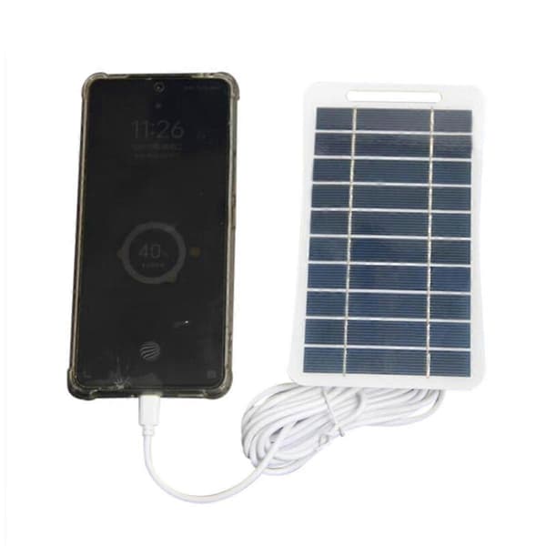 5V 2W Mini Solpanel, USB Solcellsladdare Mikro-Typ Solpaneler, Bärbar Solpanel för Telefon Hushållsbelysning