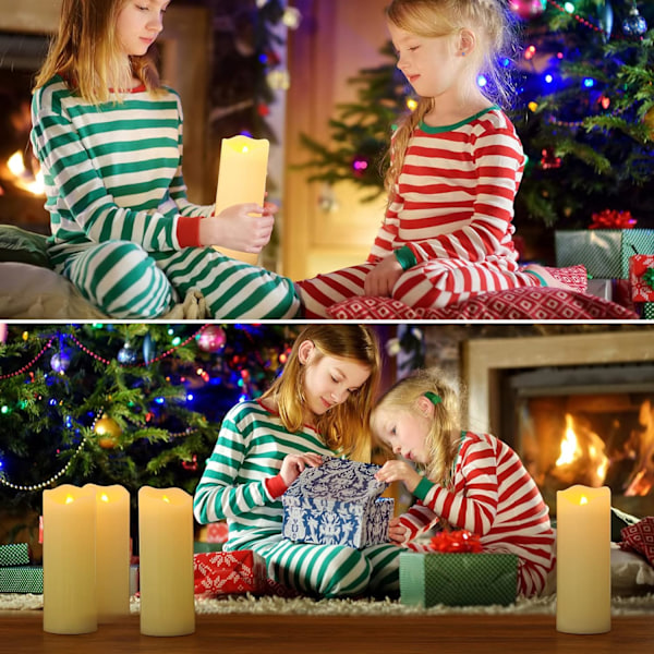 1 st LED Blockljus, Äkta Vax 20cm med Fjärrkontroll för Bröllopsdekoration 8 tum – 1 styck 8 tum \u2013 1 styck 8 tum – 1 styck 8 tum \u2013 1 styck