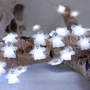 Halloween-lampor, set om 3 temabaserade ljusslingor med 30 LED-pumpor