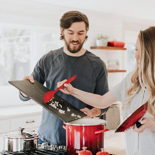 Silikonspatelset integrerat sömlöst - Hög värmebeständig non-stick bakspatelset flexibelt