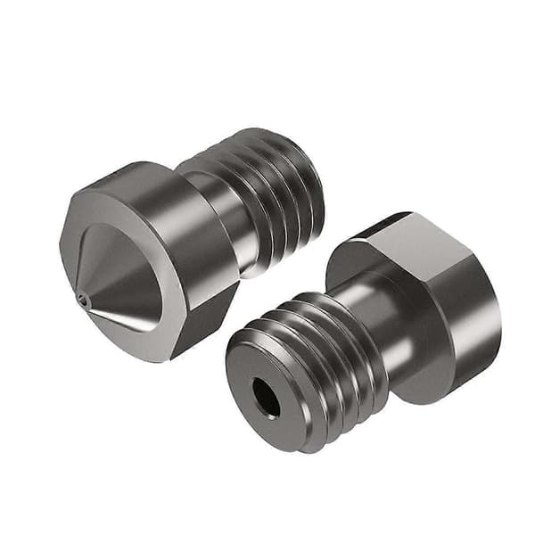 Dyser i rustfrit stål 0,4 MM gevindhærdede dyser høj flow V6 dyse til Prusa I3 MK3/MK4 3D-printer (6 STK)
