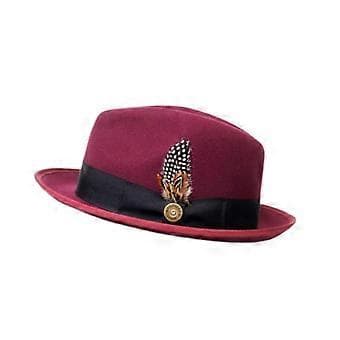 Fedora Hatt Klassisk Trilby Hatt for Reisekostyme Tilbehør Bryllupsfest Cosplay (Rød)