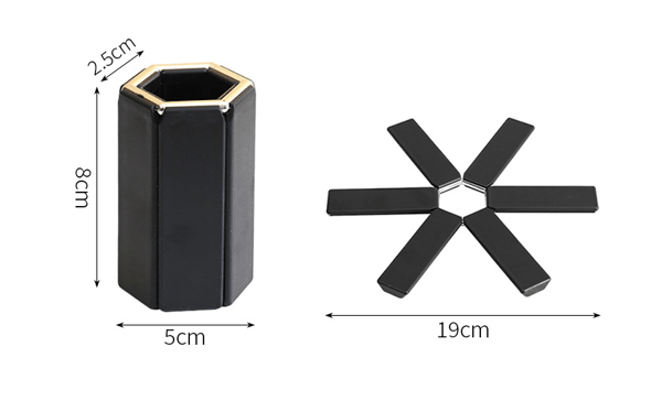 3x Silikon varmeisolerende pude, foldbar skridsikker varmeisolering