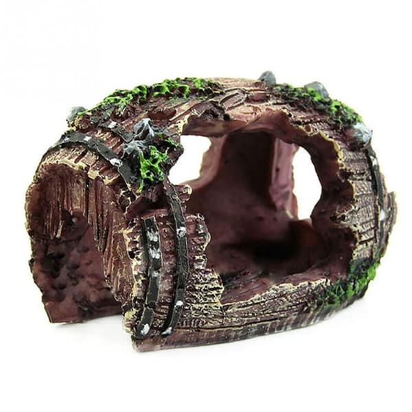Giftfri harpiks akvarium ornament knust tønne hule layout dekorasjon