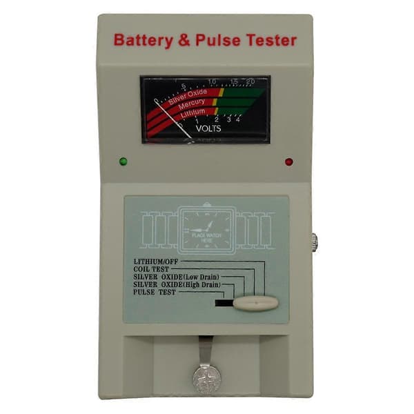Kvarts klockbatteritestare 1,5V 3V knappcellspole klockpulstestare analysator batteriverktyg