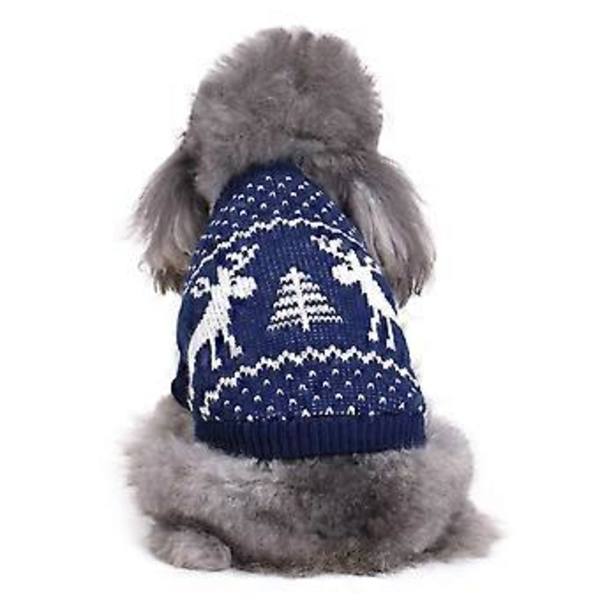 Strikkede hundegensere vinterklær - Juleklær til hunder