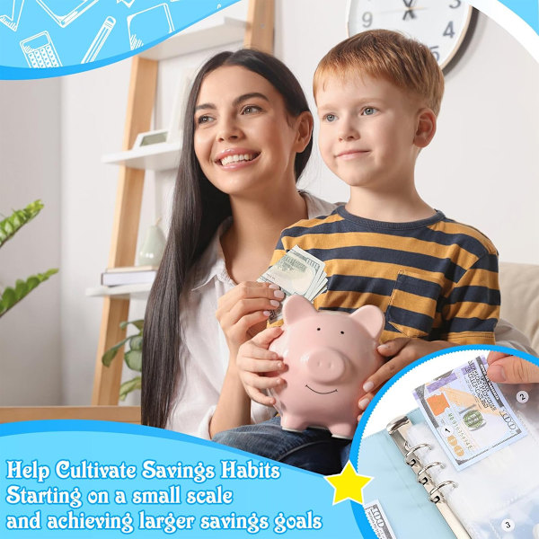 100 Kuvert Pengar Sparande Utmaning Pengar Sparande Pärm 100 Kuvert Utmaning Pärm Sparande Pärm Kuvert Blue
