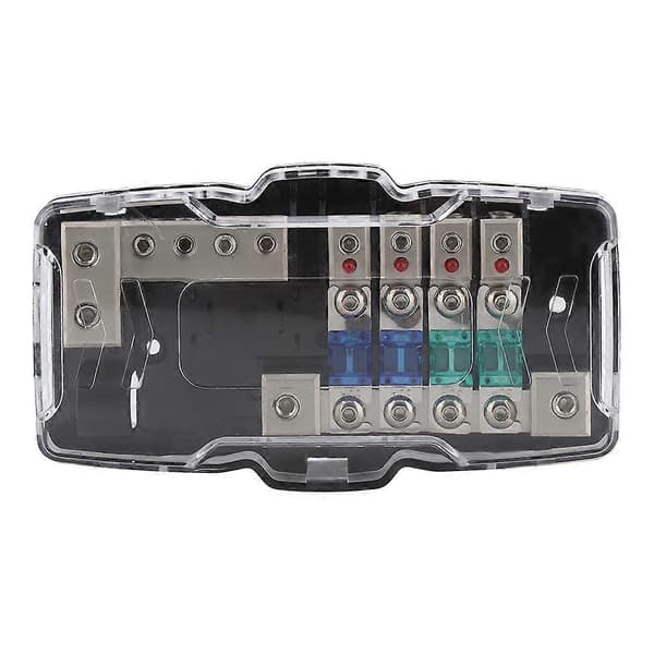 Bil Audio Stereo ANL Bladsäkringshållare Distributionsblock 0/4GA 4-vägs Säkringsbox Block 30A 60A