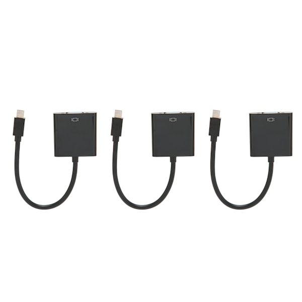 3st Mini DP till VGA Adapter 1900x1200 60Hz Stabil Överföring Plug and Play Mini DisplayPort till VGA Adapter för PC