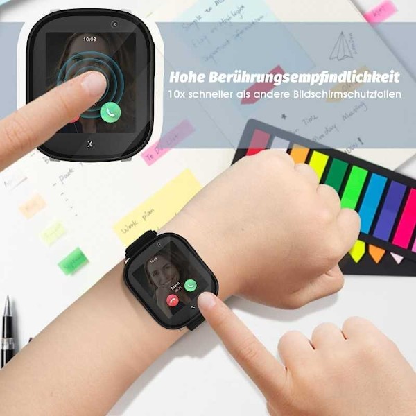 Xplora X6 Play Heltäckande Skal med 9H Härdat Glas Svart Svart