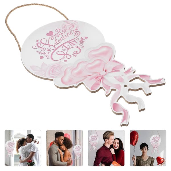 Hjerteformet trepynt til Valentinsdag med Valentinsdag-logo