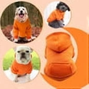Hundkläder Ficka Sweatshirt Orange