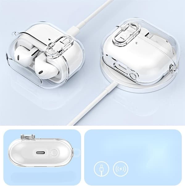 Heltäckande snäppfodral för hörlurar kompatibelt med Galaxy Buds 3/3 Pro black