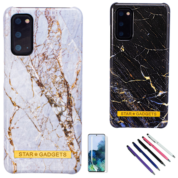 Samsung Galaxy S20 - Skal / Skydd / Marmor Svart Svart