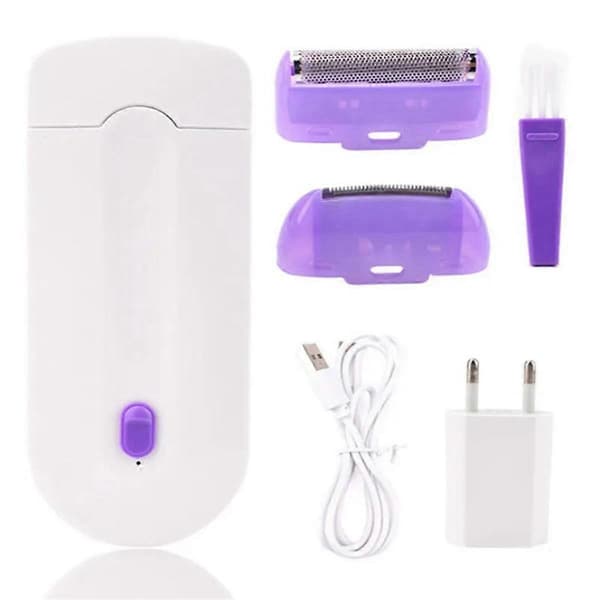 USB Genopladelig Kvindelig Epilator Bærbar Kropshårfjerner Roterende Ansigt Ben Bikini Læbe Depilator Hårfjerner EU Stik