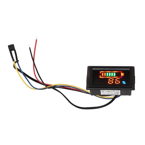 YB28VTM LED Digital Voltmeter Lav Strømalarm Batteriindikator Termometer til 24V Elbil Golfvogne