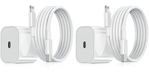 2-pak - 20W USB-C oplader til iPhone, hvid