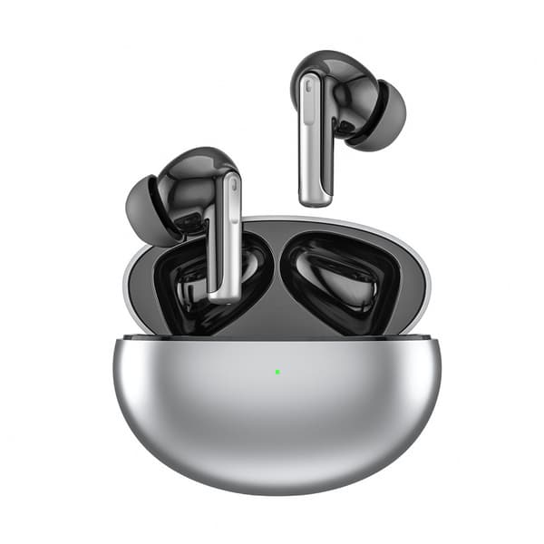 XY‑70 Titanfargede Trådløse Bluetooth-ørepropper: Støyreduserende, Trådløs Lading, In-Ear Ørepropper