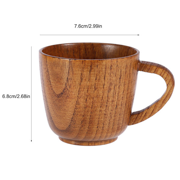 1 st träkopp handgjord naturlig trä kaffe te öl juice