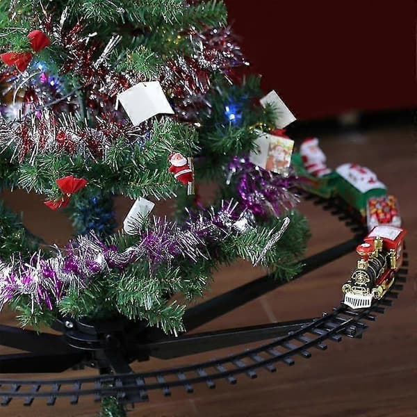 Juletogsæt, elektrisk togsæt med lys og lyd, julegaver juletræsdekoration