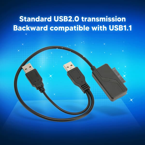 Stabil USB-drivenhetskabel Slimline SATA Laptop Adapterkabel USB till SATA Adapter Hög kvalitet Hållbar Ingen extern strömförsörjning Kompatibel med extern
