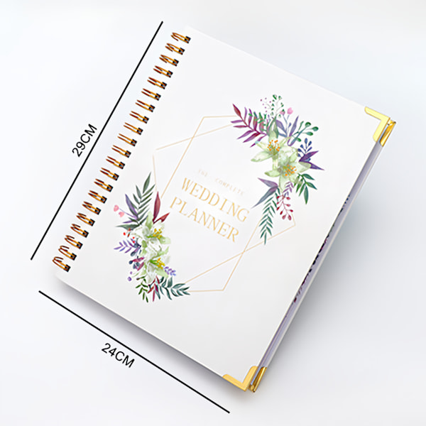 Agenda Bröllopsplanering EINNENFFER, Bröllopsplanerare, 132 Sidor, För organisering, Gåvor, par, bröllopsplanering, Kräm