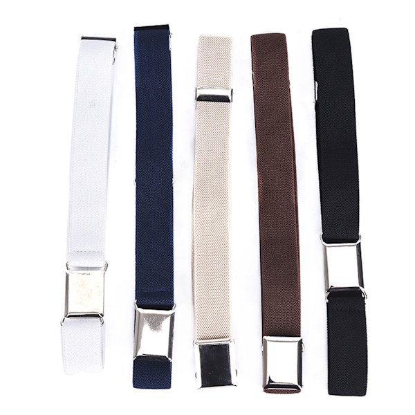 Barn Enfärgad Unisex Canvas Bälten Pojkar Flickor Elastisk Black Black