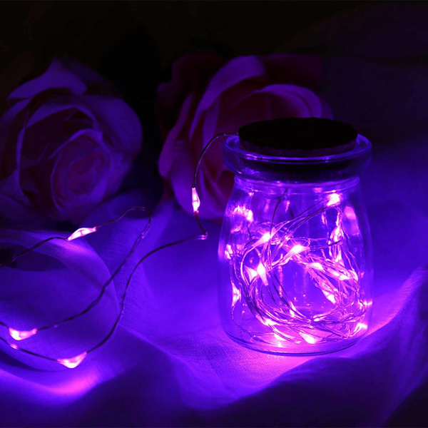 2m LED koppartråd vackra vattentäta DIY ljusslingor hem innergård festdekoration
