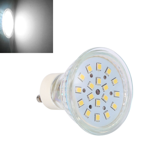 1 st 3W GU10 18 lysdioder Spot Light Lamp kylare Vit Glödlampa