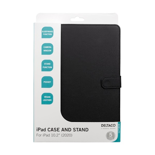 Fodral för iPad 10,2" 7/8/9 gen (2019/2020/2021), veganläder