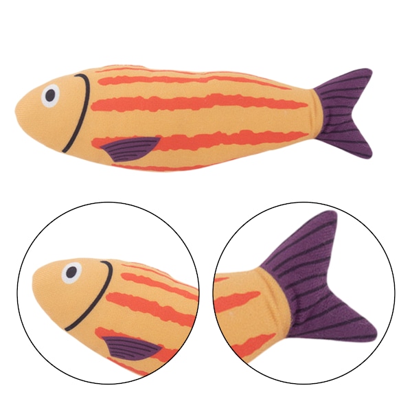 Kattleksaker Fisk Interaktiva Sparkleksaker för Innekatter Kattmynta Leksaker med Ljud Kattleksak med Kattunge Style 3