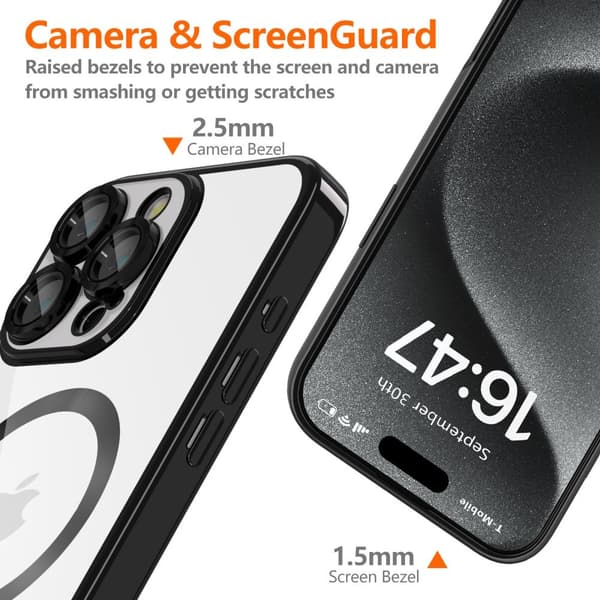 Tech-Protect iPhone 16 Pro Deksel MagSafe MagFlex, Svart Gloss
