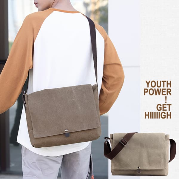 Canvas messenger bag Mote skulderveske Fritid