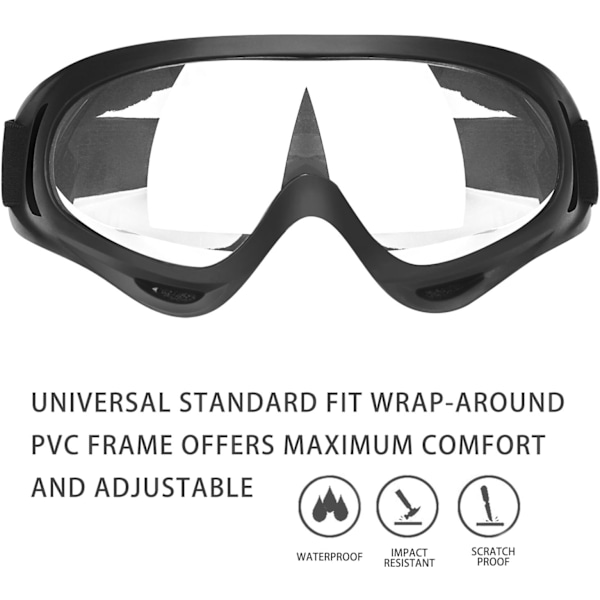 2-pack skyddsglasögon för barn med skydd