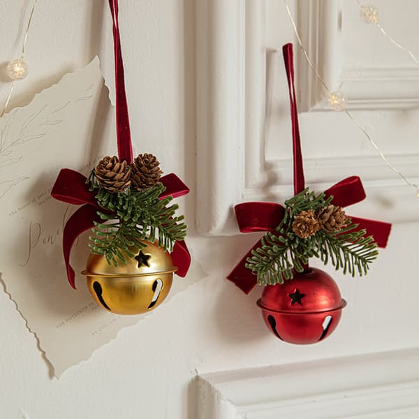 Internationell Jul Vinter Högtidsgirlang Klocka Träd Ornament