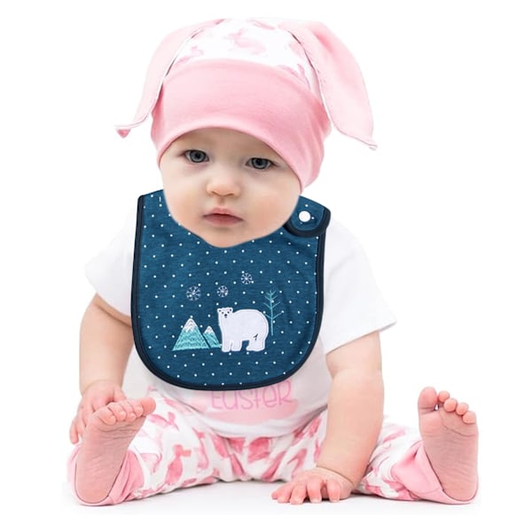Babyhaklappar Mjuka och Absorberande Ekologisk Bomull Bandana Dregelhaklappar Set för Pojkar Flickor Nyfödda 0-36 Månader Style 2