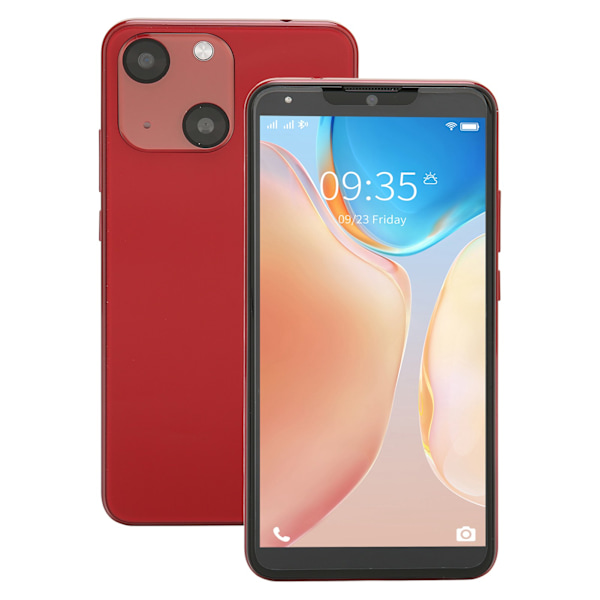 I13 Pro 6.0 Tum HD IPS Skärm Smartphone 1GB RAM 8GB ROM Olåst Mobiltelefon 3G för Android 10 100‑240V Maximalt Stöd 64G Micro Minneskort Röd