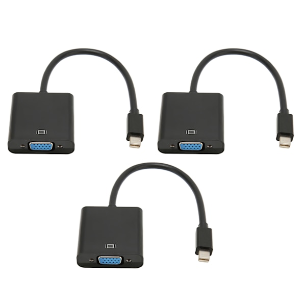 3st Mini DP till VGA Adapter 1900x1200 60Hz Stabil Överföring Plug and Play Mini DisplayPort till VGA Adapter för PC