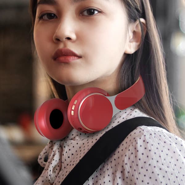 Over-Ear Bluetooth-hovedtelefoner: Trådløse, kortkompatible, kablede (triple-mode), foldbare, til sport og gaming, rød