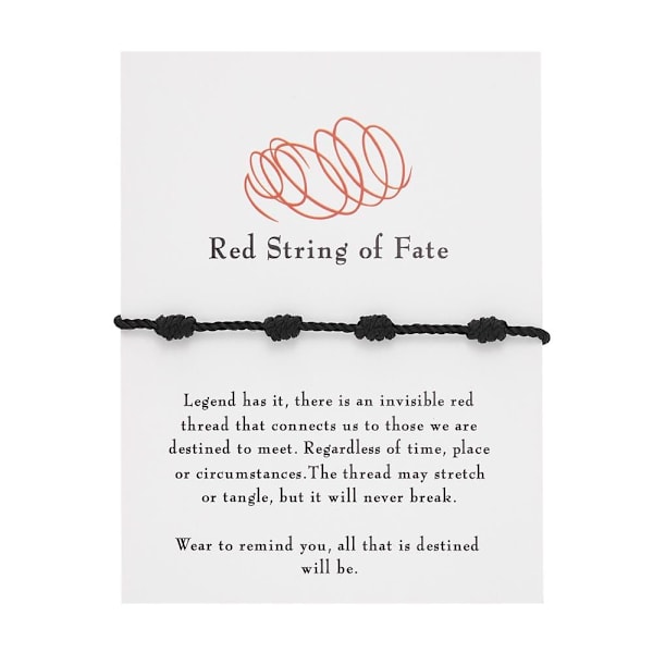 Röd String Armband 7 Knots Armband 8 8 8