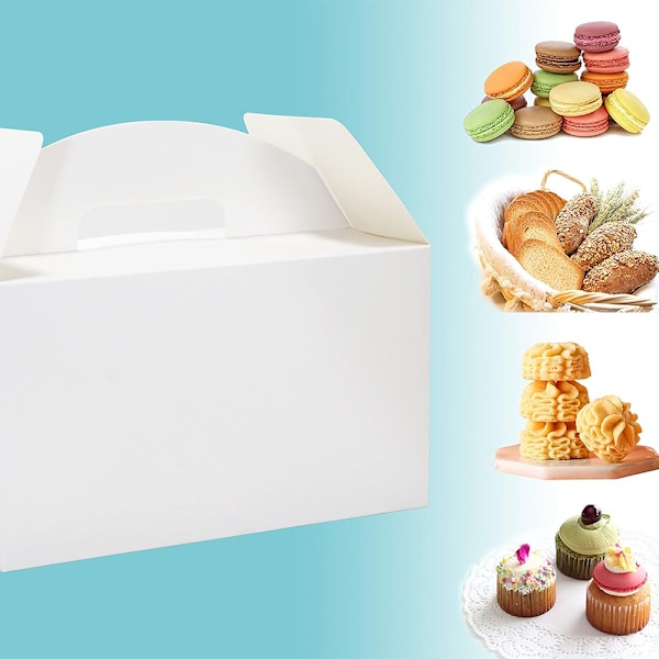 t för bakverk EINNENFFER, 24 stycken Konditorivaror Förpackningar av Kartong, 15,2 x 9 x 9 cm, Lämplig för födelsedagsfester, förpackning