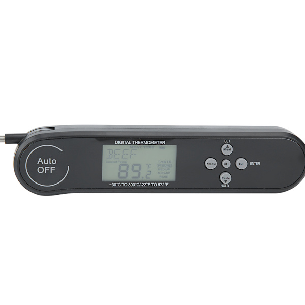 Vikbar sond Vattentät LCD Digital Mat Kött Termometer för