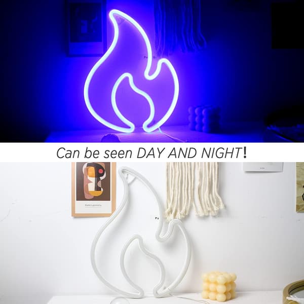 Liekki Neon-kyltit Seinälle Asennettavaksi Sininen Neon LED-valo Sytyttää