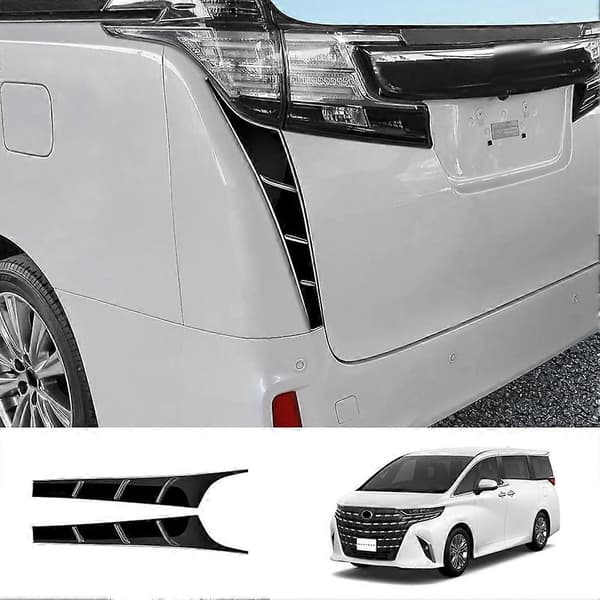 Bil Baglygte Trim Strip Baglygte Nedre Søjle Trim til ALPHARD VELLFIRE 30 Serie 2016-2022 Lys Sort
